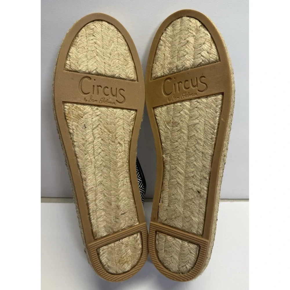 Circus By Sam Edelman Women's Black Canvas Espadrilles Flats Size 9.5M